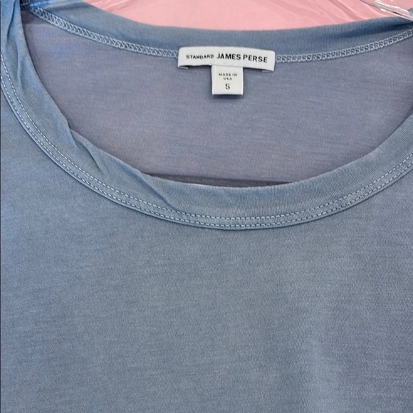 James Perse Blue Long Sleeve Tee Classic Crew - Picture 2 of 5